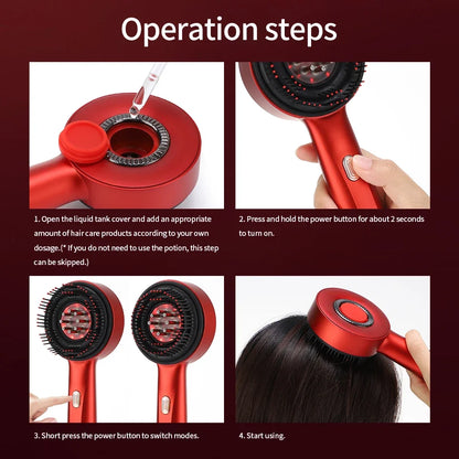 Revitalize Your Hair with our Head Massager - Vibration Comb with Red Light Therapy for Hair Growth and Scalp Care